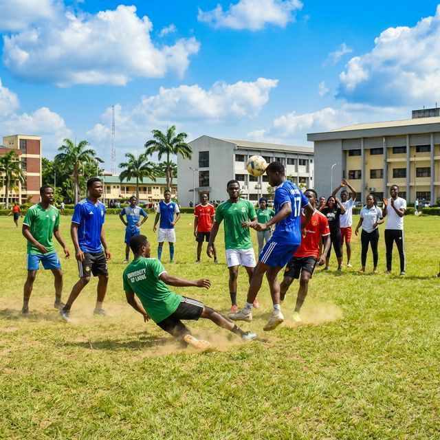 Students playing sports